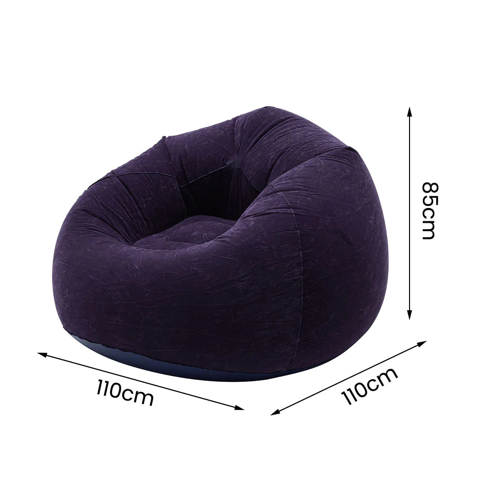 flocking inflatable lounge sofa